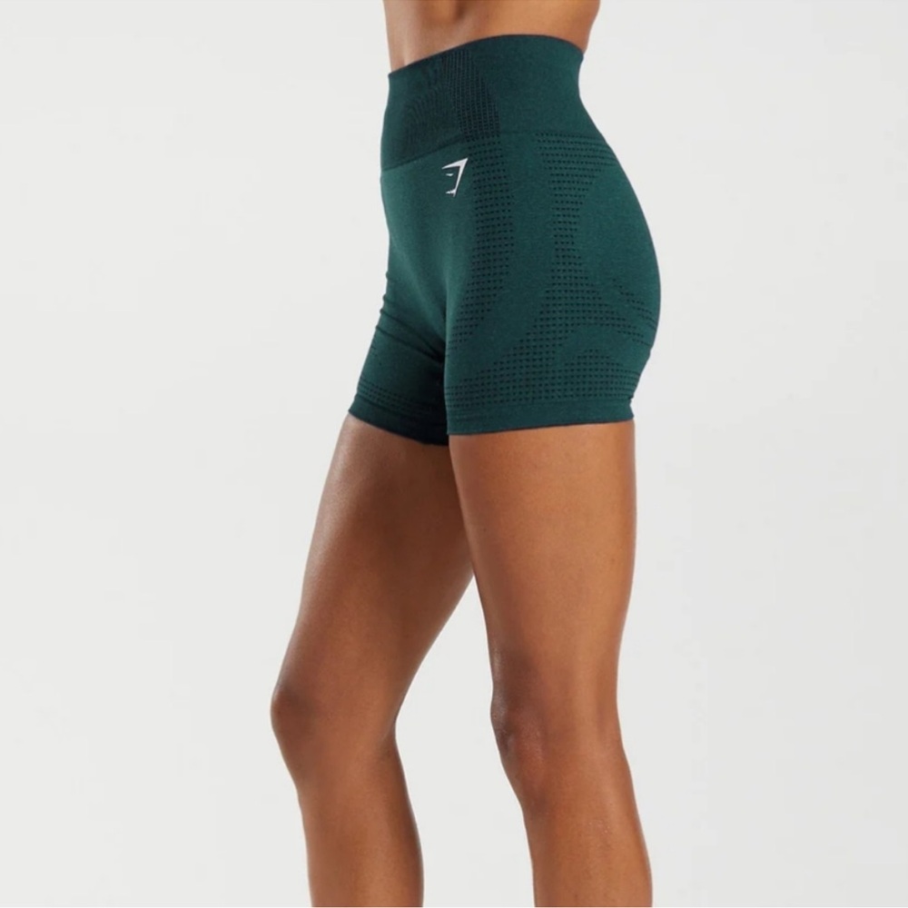 NWT Gymshark Women's Size M Body Fit Vital Seamless 2.0 Shorts Deep Teal - Picture 4 of 16